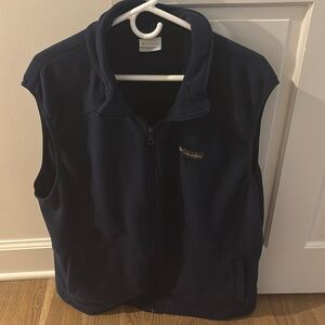 Navy Columbia zip up fleece vest